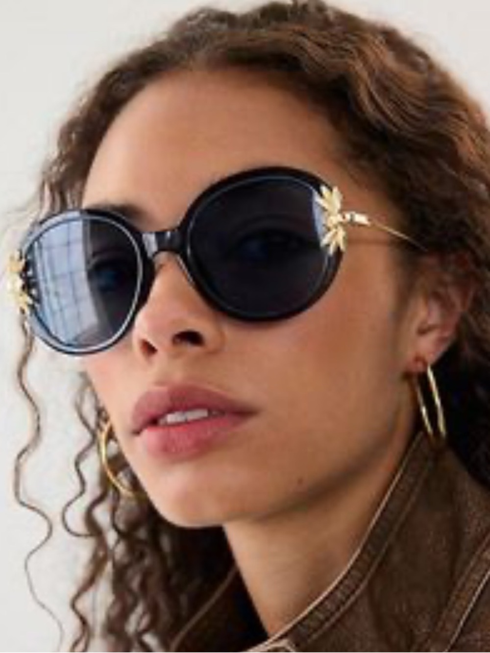 Free People Ines Round Sunglasses - Blue | NWT